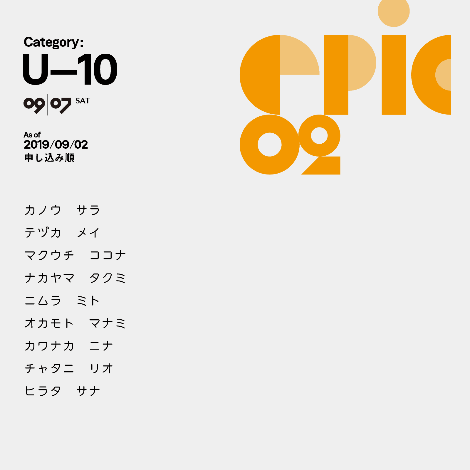 U-10参加者リスト