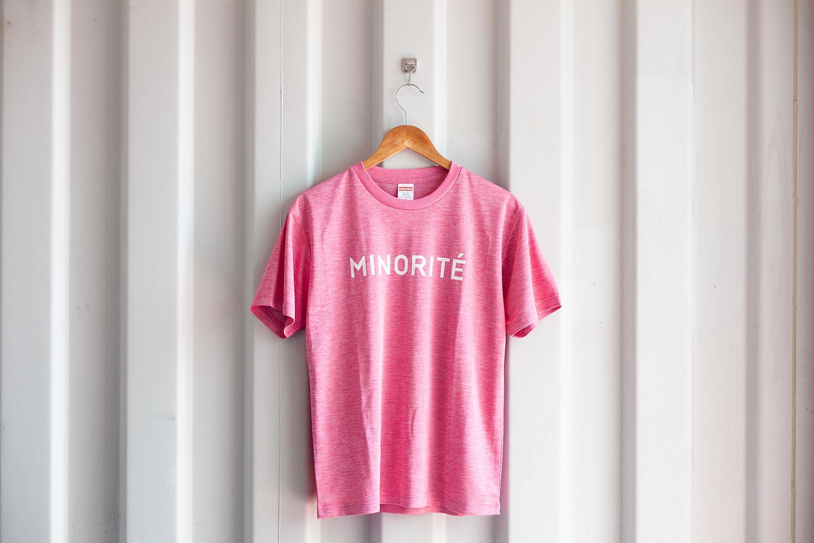 ミノリテロゴTシャツ／ヘザーピンク表