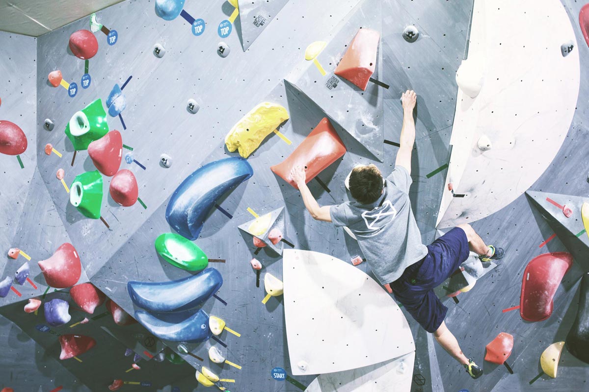 ボルダリングの様子